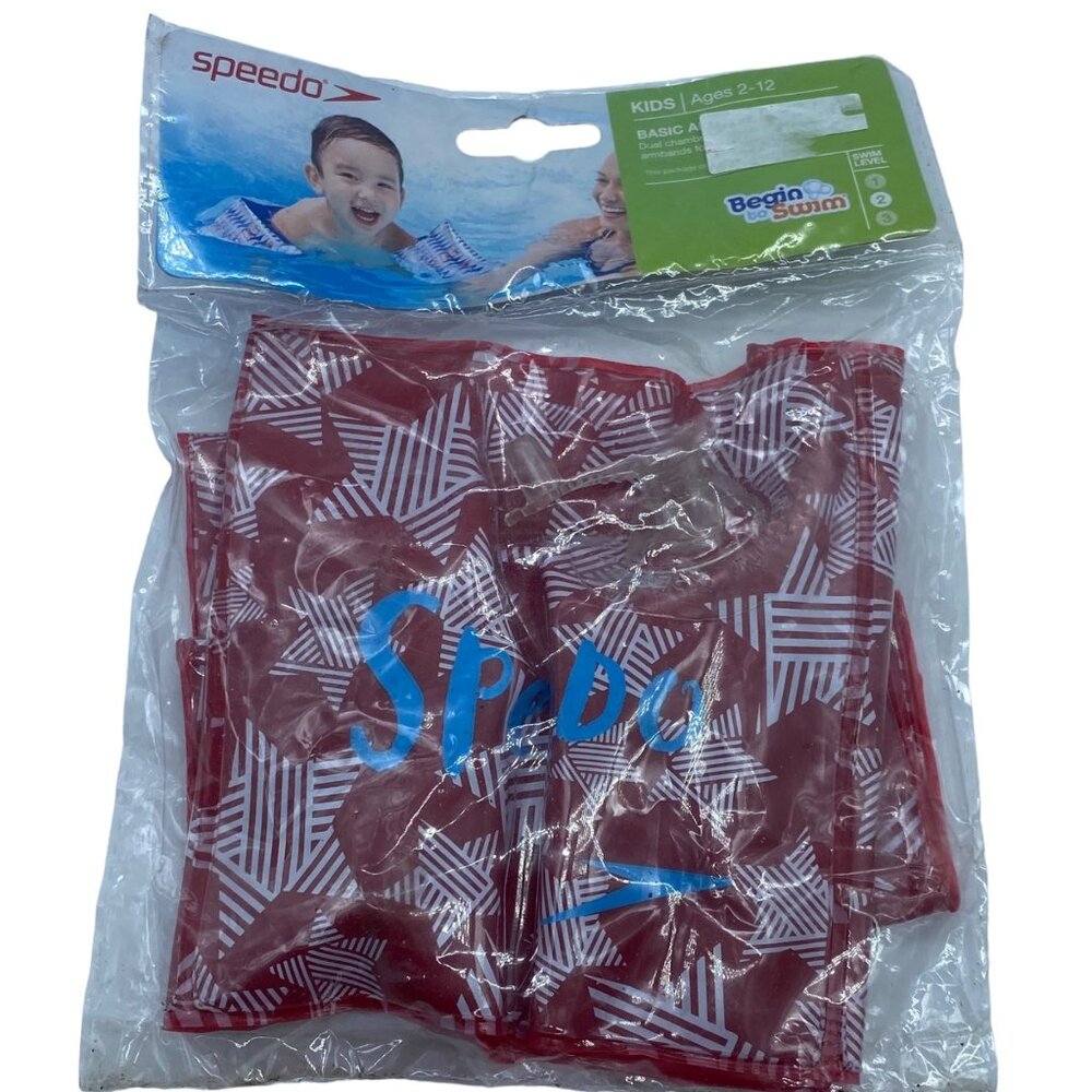 Speedo Kids Basic Armbands Age 2-12 Dual Chamber Heavy Duty Swim Floatie Pool